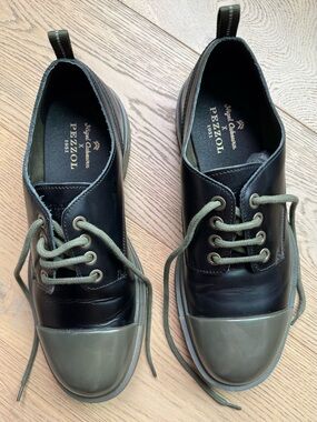 Men’s Black & Olive Derby Oxfords